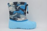 Kids Boots with Blue and Black Pattern