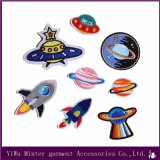 Spaceship UFO and Tigers Embroidered Iron on / Sew on Patches Set Badge Bag Fabric Applique Craft Transfer U Pick
