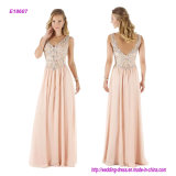 E18607 Elegant Beading Bodice Sleeveless A Line Prom Dress