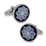 Custom Metal Flower Cuff Links for Promotion Gift (A9)