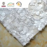 White Flower Beautiful Embroidery Lace Fabric, Fashion and Newest Desing C10035