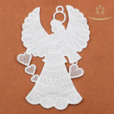 L60011 Angel Shape Embroidered Lace Pattern with Tassel Decorative