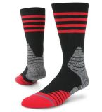 Red Stripe in Crew Elite Compression Sock for Running