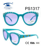 Blue Frame Cartoon Bear Colorful Kid Plastic Sunglasses (PS1317)