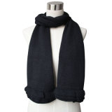 Ladies Fashion Cashmere Wool Acrylic Knitted Scarf (YKY4377-2)