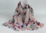 Printed Polyester Lady Scarf/Women Scarf