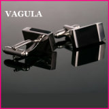 VAGULA Quality Silver Onyx Cufflinks (HL10182)