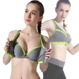Women Custom Zipper Sexy Padded Bra Sport Shockproof Top Underwear Yoga High Impact Sports Bra