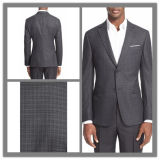 OEM Factory Price Customized Two Button Notch Lapel Men's Cashmere Wool Plaid Suit