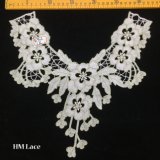 32*32cm Golden Floral Pendant Neckline Lace, Vintage Lace Collar Hme906