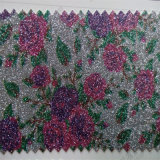Floral Designs Glitter Leather for Package Hw-473