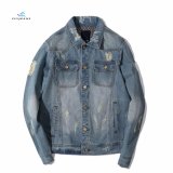 Fashion Casual Cotton Denim Jackets with Holes by Fly Jeans