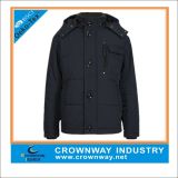Mens Casual Quilted Black Jackets with Buttoned Placket