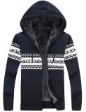 Xiaolv88 Men's Casual Slim Fit Full Zip up Sherpa Lined Hoodie Cardigan Sweaters