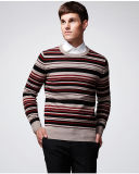ODM Striped Wool Acrylic Pullover Man Sweater