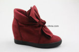 Bowknot Decoration Fashion Ankle Boots Lady Shoes with Wedge Design
