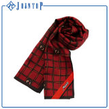 Red Checked Long Smoonthness Beautiful Print Scarf