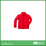 Wholesale OEM Casual Ski Hooded Women Red Color Softshell Jacket