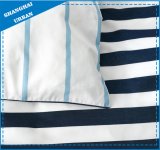 Navy Stripe Polyester Soft Microfiber Bed Sheet Set