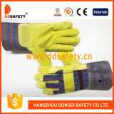 Ddsafety 2017 Yellow PVC Gloves with Stripe Back