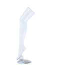 Plastic Female Long Sock Transparent Legs with Base Mannequin Model