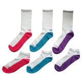 Men Women Color Sports Socks with Microfiber Nylon (ck-01)