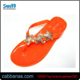 Hot Sale Glitter Comfortable Jelly Beach Indoor Thong Flip Flops Slippers for Womens Ladies