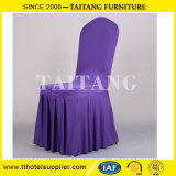 Guangzhou Cheap Satin Ruched Purple Wedding Chair Cover Wholesale