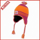 Winter Custom Acrylic Knit Hat with Earflap