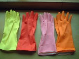 Flock Line Latex /Rubber Household Gloves