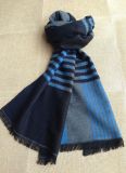 100% Silk Warm Scarf for Winter with Fringe