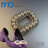 Elegant Rhinestone Shoe Buckle for Women's Dress Shoes with Pearl