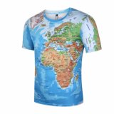 Brand T Shirt Men World Map 3D Tee Tee Shirts