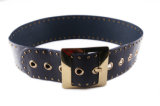 New Fashion PU Belt with Bronze Rivets for Women