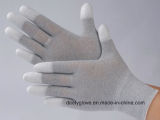 Carbon ESD Nylon/Polyester with PU Coated ESD Gloves