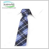 Plain Checked Style Colored Polyester Silk Necktie for Business Men