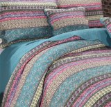 100% Cotton Quilts Printing Washable Blue Bedspread
