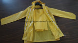 Durable PVC / Polyester Rainwear with Hood