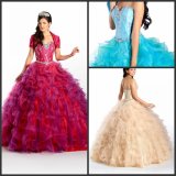 Sweetheart Organza Quinceanera Dress Fashion Vestidos Prom Ball Gowns Ld11520