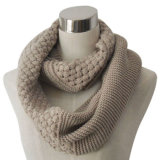 Lady Fashion Acrylic Knitted Infinity Scarf (YKY4180)