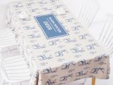 Printed Faux Linen Fabric Tablecloth Sft02kt105