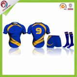 Wholesale Cheap Custom Good Quality blue China Factory Design Rugby Jersey Suit