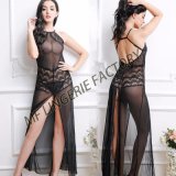 Sexy Long Dress Black Women Sexy Lingerie for Lady with Backless