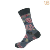 Men's Cotton Flower Pattern Print Sock