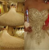 Rhinestones Wedding Dresses A-Line Strapless Crystals Bridal Ball Gown W14415