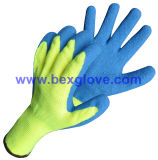 10 Gauge Polyester Liner, Brushed, Latex Coating, Crinkle Finish Glove