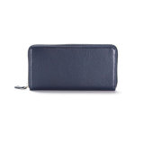 Leather Long Wallet Classic Clutch Money Clip Wallet with Zipper