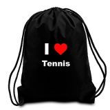 Black Xiamen Factory Custom Tennis Sports Drawstring Bag