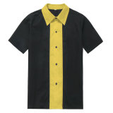 Custom Latest Design Two Tone Blouse Turn Down Collar Men Shirts