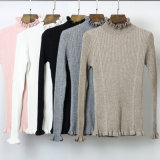 Woman Winter Sweater High-Necked Knit Sweater Designs for Ladies